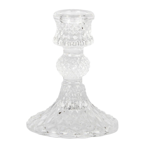 Grand Illusions Glass Candlestick Harlequin